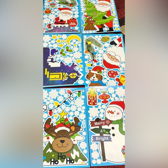 $1 bundle- New! Cute Christmas Window Sticker Decorations (6 Sets) - Picture 2 of 4